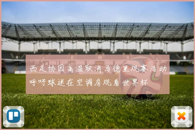 西足协因高温取消马德里观赛活动呼吁球迷在空调房观看世界杯